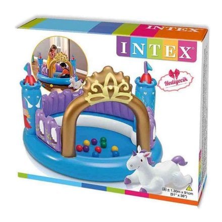 Надувний ігровий центр Intex 48669 «Магічний замок», 130 х 91 см, з кульками 10 шт та іграшкою - 6