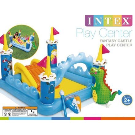 Надувний ігровий центр Intex 57138 «Фентезі Замок», 183 х 152 х 107 см, з іграшками, надувним щитом та скіпетром - 3