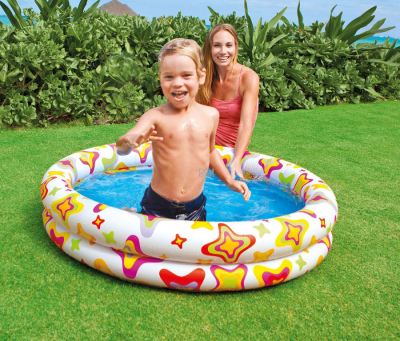 Дитячий надувний басейн Intex 59421 «Зірочки», червоний, 122 х 25 см - 2