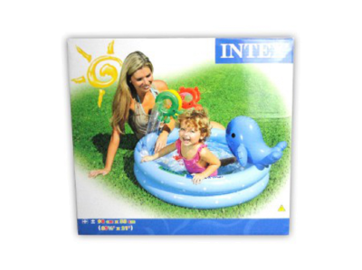 Дитячий надувний басейн Intex 57400 "Дельфін", 90 х 53 см - 4