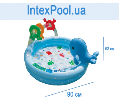 Дитячий надувний басейн Intex 57400 "Дельфін", 90 х 53 см - 5