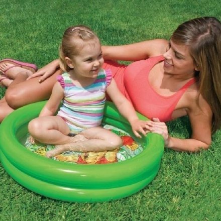 Дитячий надувний басейн Intex 58922 «Вінні Пух», зелений, 61 х 15 см - 3