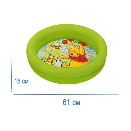 Дитячий надувний басейн Intex 58922 «Вінні Пух», зелений, 61 х 15 см - 5