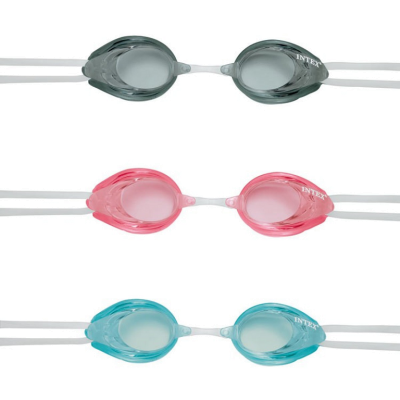 Дитячі окуляри для плавання Intex 55683: M (8+) 55 см, сірі - 9