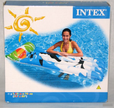 Пляжный надувной матрас с подголовником Intex 58715 «Кит», 186 х 76 см - 9