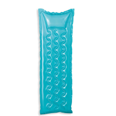 Пляжний надувний матрац із підголівником Intex 59718, 183 х 69 см, блакитний