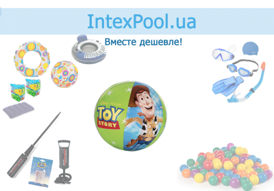 Надувний м\'яч Intex 58037 "Toy Story" для гри на воді, 61 см - 2
