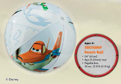 Надувной мяч Intex 58058 «Самолеты» для игры на воде, 61 см - 4