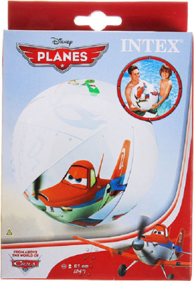 Надувний м\'яч Intex 58058 «Літаки» для гри на воді, 61 см - 6