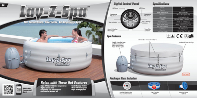 Надувний СПА басейн джакузі Lay-Z-Spa BestWay 54112 (6 місць: 1325 л/год, аеро) - 9