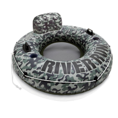 Надувной круг для плавания Intex 58835 «Хаки», 135 см, с держателями для рук и подстаканниками