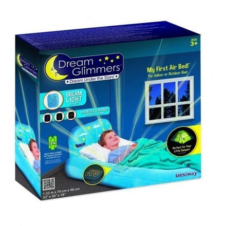 Дитяче надувне ліжко з проектором Bestway 67496, блакитне, 132 х 76 х 46 - 4