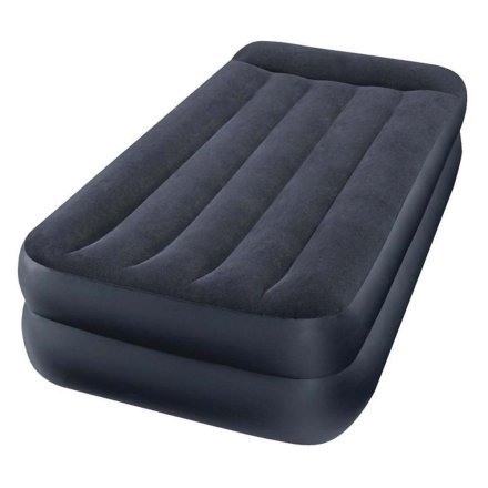 Надувная флокированная кровать Intex 66721, черная, 99 х 191 х 42 см - 1