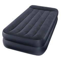 Надувная флокированная кровать Intex 66721, черная, 99 х 191 х 42 см