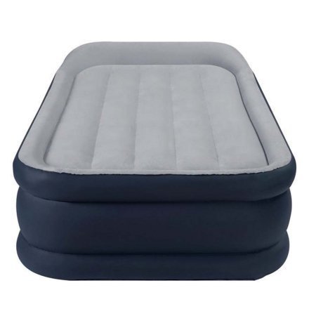 Надувная флокированная кровать Intex 67730, серая, 102 х 203 х 48 см - 2