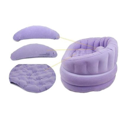 Велюровое надувное кресло Intex 68563, фиолетовое, 91 х 102 х 65 см - 4