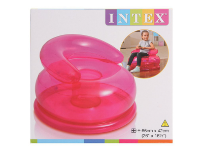 Архивный. Надувное кресло Intex 48509, розовое, 66 х 42 см - 3