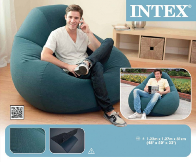 Надувное кресло Intex 68583, зеленое, 122 х 127 х 81 см - 6