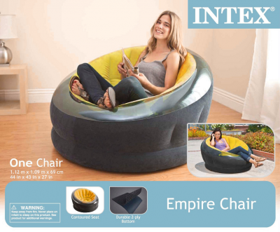 Надувне крісло Intex 68582, 112 х 109 х 69 см, оранжеве - 8