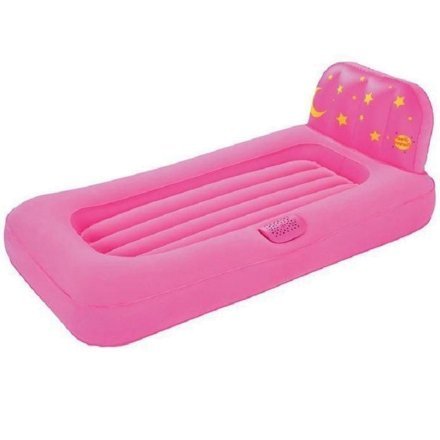 Детская надувная кровать с проэктором Bestway 67496, розовая, 132 х 76 х 46 - 1