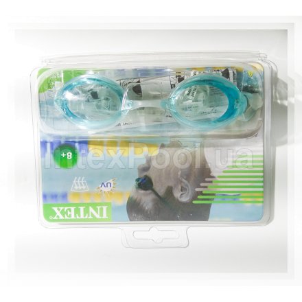 Детские очки для плавания Intex 55683: M (8+) 55 см, голубые - 10