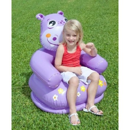 Детское надувное кресло «Бегемот» Intex 68556, 65 х 64 х 74 см, фиолетовое - 2