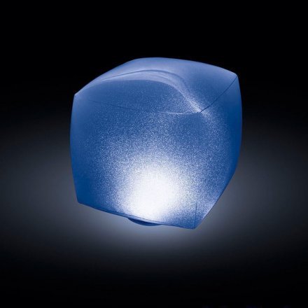Плавающая декоративная подсветка для бассейна «Куб» Intex 28694, надувной. Работает от батареек 3 шт «ААА» - 3