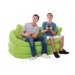Надувной диван Intex 68573, 157 х 86 х 69 см. Флокированный диван зеленый - 3