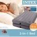 Односпальная надувная флокированная кровать-матрас Intex 67743, бежевая, 99 х 191 х 46 см - 5