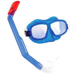 Набір для плавання Bestway 24016, маска, трубка, синій, від 8 років