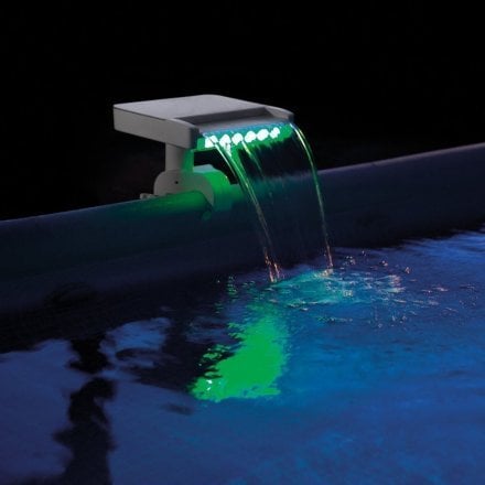Фонтан, водопад для бассейна Intex 28090 с LED подсветкой, гидроэлектрический. Работает от фильтр-насоса 3 785 - 12 112 л/ч - 7