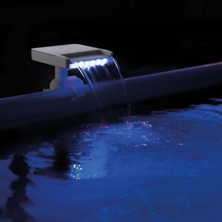 Фонтан, водопад для бассейна Intex 28090 с LED подсветкой, гидроэлектрический. Работает от фильтр-насоса 3 785 - 12 112 л/ч - 8