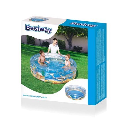 Дитячий надувний басейн BestWay 51048 «Морський світ», 170 х 53 см - 3