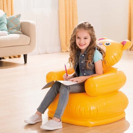 Детское надувное кресло «Медвежонок» Intex 68556, 65 х 64 х 74 см, желтое - 2