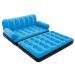 Надувной диван Bestway 67356, 188 х 152 х 64 см, с электрическим насосом. Флокированный диван трансформер 2 в 1, голубой - 3