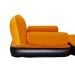 Надувний диван Bestway 67356, 188 х 152 х 64 см з електричним насосом. Флокований диван трансформер 2 в 1, помаранчевий - 5