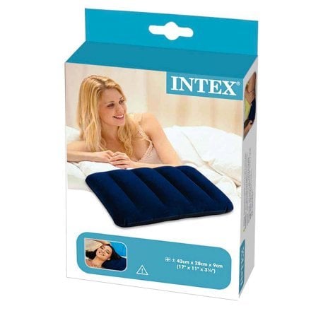 Надувная флокированная подушка Intex 68672 (67121), синяя - 9