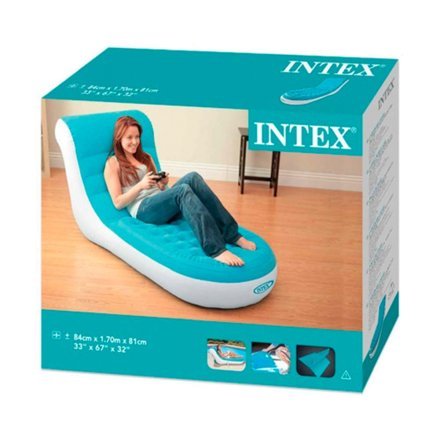 Велюровое кресло лежак Intex 68880, 170 х 84 х 81 см - 5