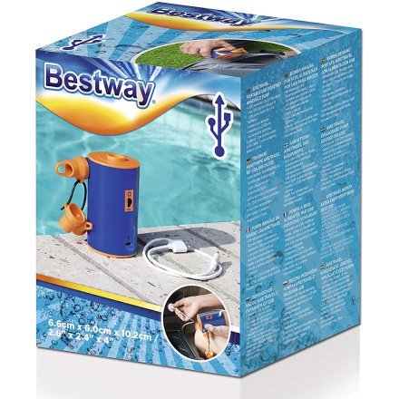 Електричний насос для надування Bestway 62101 (7В портативний електричний USB насос на акумуляторах) - 6