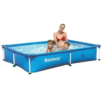 Каркасный бассейн Bestway 56401, 221 х 150 х 43 см, голубой - 1