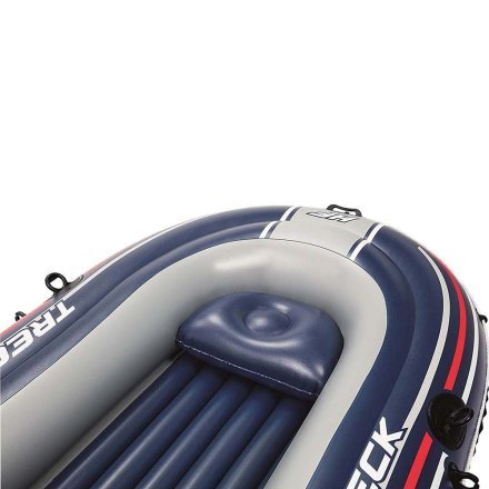 Двухместная надувная лодка Bestway 61068 Treck X2,  (Hydro Force), синяя, 255 х 127 см, (весла, ножной насос). 3-х камерная - 6