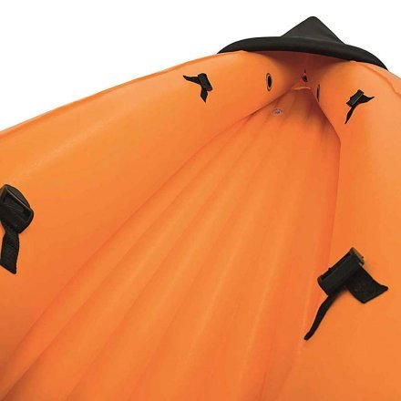 Двухместная надувная байдарка (каяк) Bestway 65077 Lite-Rapid X2 Kayak, 321 см x 88 см, оранжевая (весла) - 16
