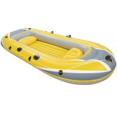 Трехместная надувная лодка Bestway 61066 Raft, (Hydro Force), желтая, 307 х 126 см. 3-х камерная