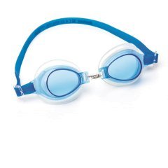 Детские очки для плавания Bestway 21002, размер S (3+), обхват головы ≈ 48-52 см, голубые
