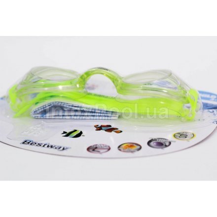 Детские очки для плавания Bestway 21045, размер S (3+), обхват головы ≈ 48-52 см, зеленые - 2