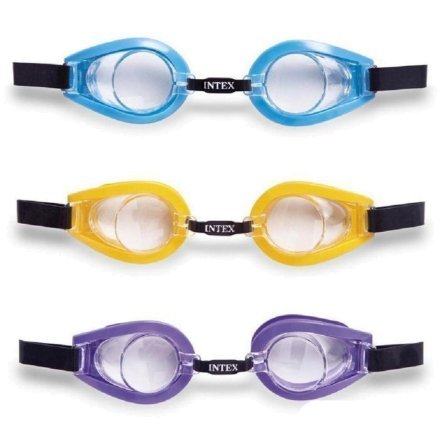 Детские очки для плавания Intex 55602, размер S (3+), обхват головы ≈ 48-52 см, желтые - 5