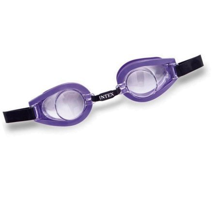 Детские очки для плавания Intex 55602, размер S (3+), обхват головы ≈ 48-52 см, фиолетовые - 1