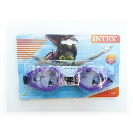Дитячі окуляри для плавання Intex 55602, розмір S (3+), обхват голови ≈ 48-52 см, фіолетові - 3