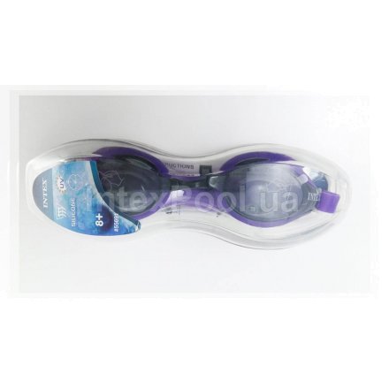 Очки для плавания Intex 55691, размер М (8+), обхват головы ≈ 50-56 см, фиолетовые - 7