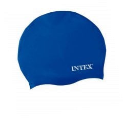 Шапочка для плавання Intex 55991, універсальна, розмір М (8+), обхват голови ≈ 52-65 см, (22 х 19 см), синя